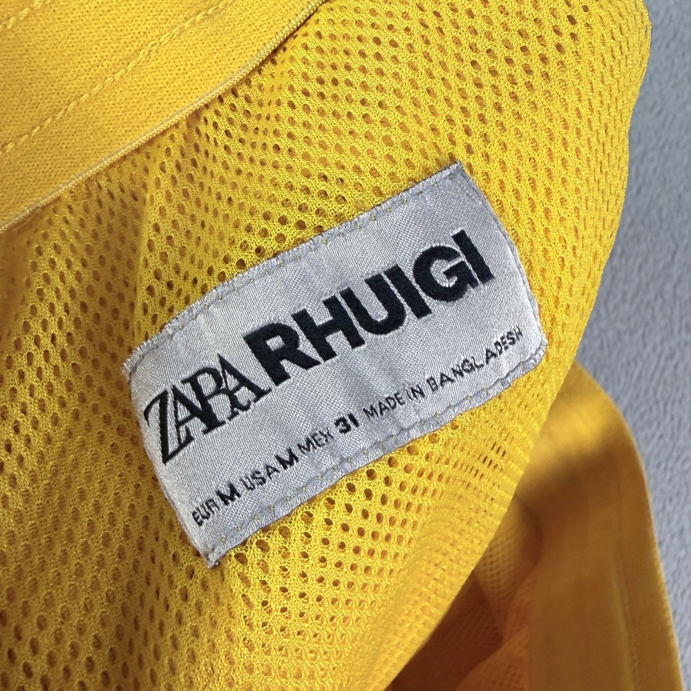 Zara Rhuigi RHU Rhude Mustard Yellow Nylon Cargo Shorts Mens Medium Streetwear - Picture 3 of 9